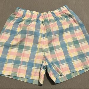 Easter plaid shorts